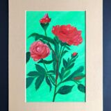 Still life with red roses