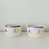 Lot de 2 petits bols à oreilles fleuris