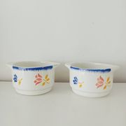 Set of 2 small floral ear bowls