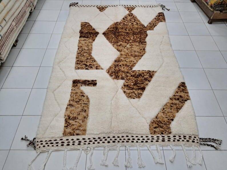 Grand tapis marocain d’atlas sur mesure taille 3/4 m