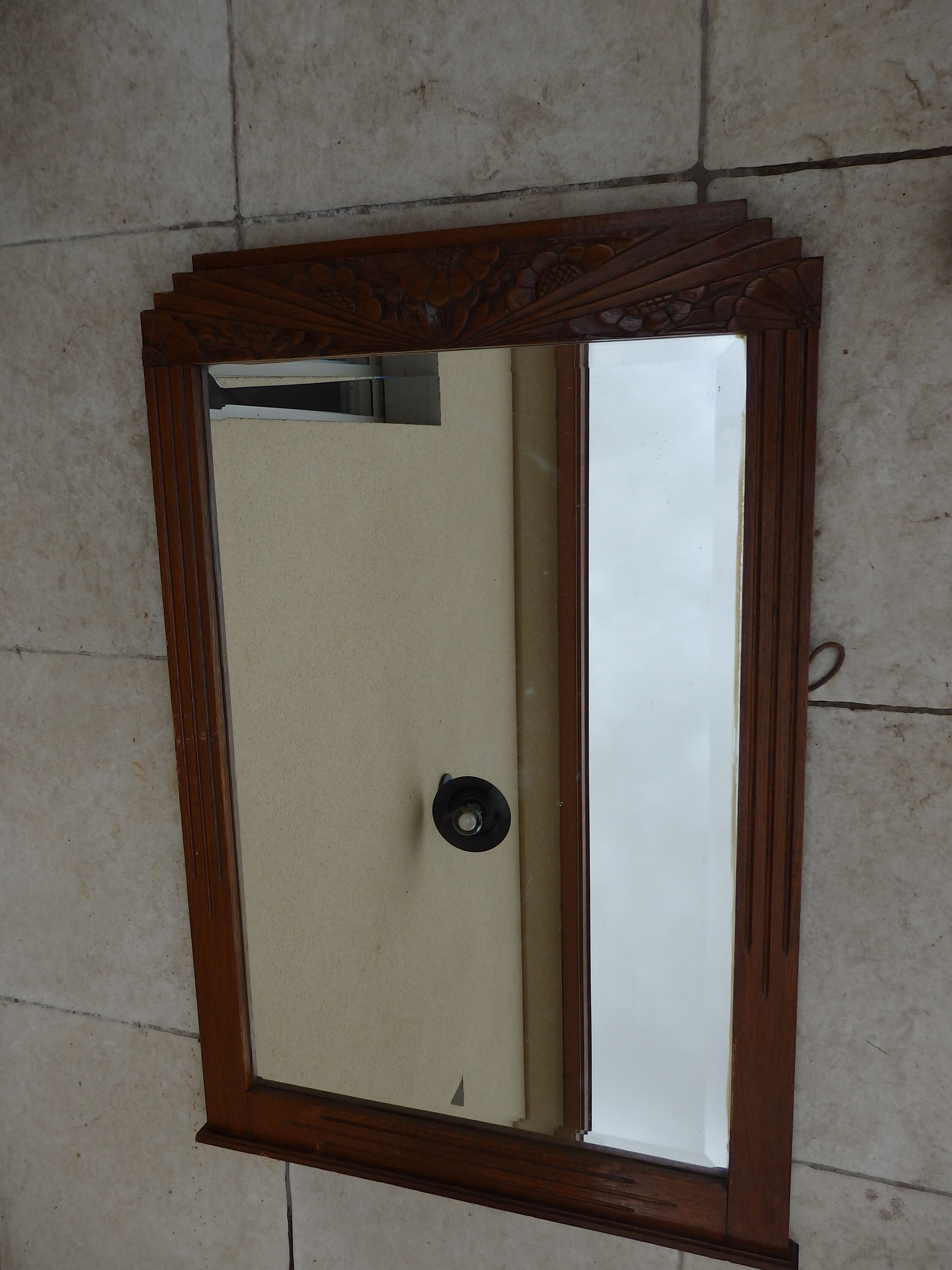 Old vintage art deco mirror
