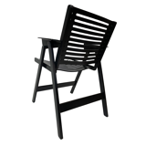 Chaise pliante slovène Rex Plywood pour Stol années 1950 en noir