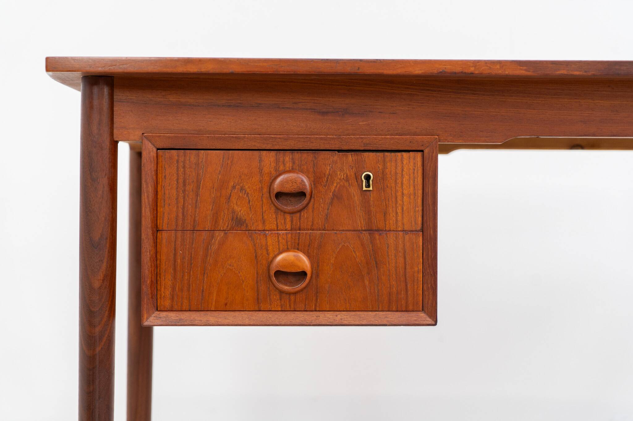 Teak drop-leaf desk