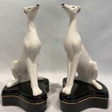Pair of Fitz & Floyd porcelain greyhounds