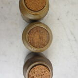 Series of 3 sandstone pots