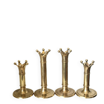 Vintage brass candlesticks from the 1960s.