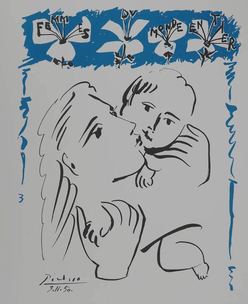 Pablo Picasso: Maternal Love, signed lithograph