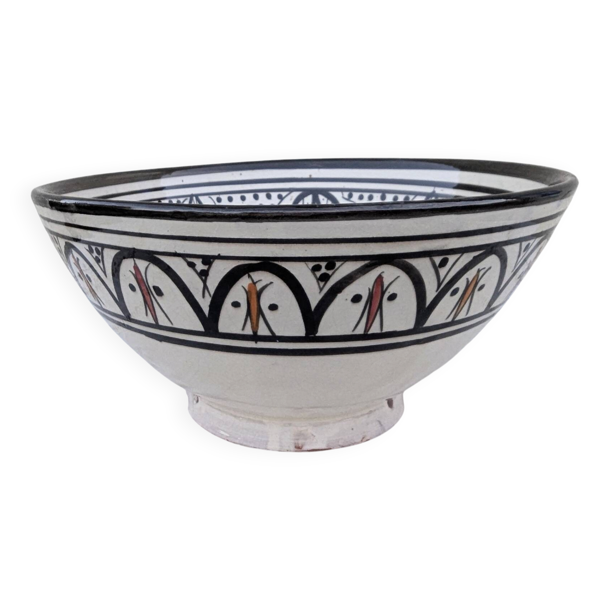 Large Ceramic Salad Bowl SAFI Morocco XXL 29cm Berber Pottery Zouak Tra