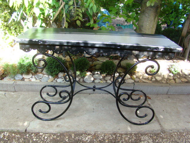 Old wrought iron console