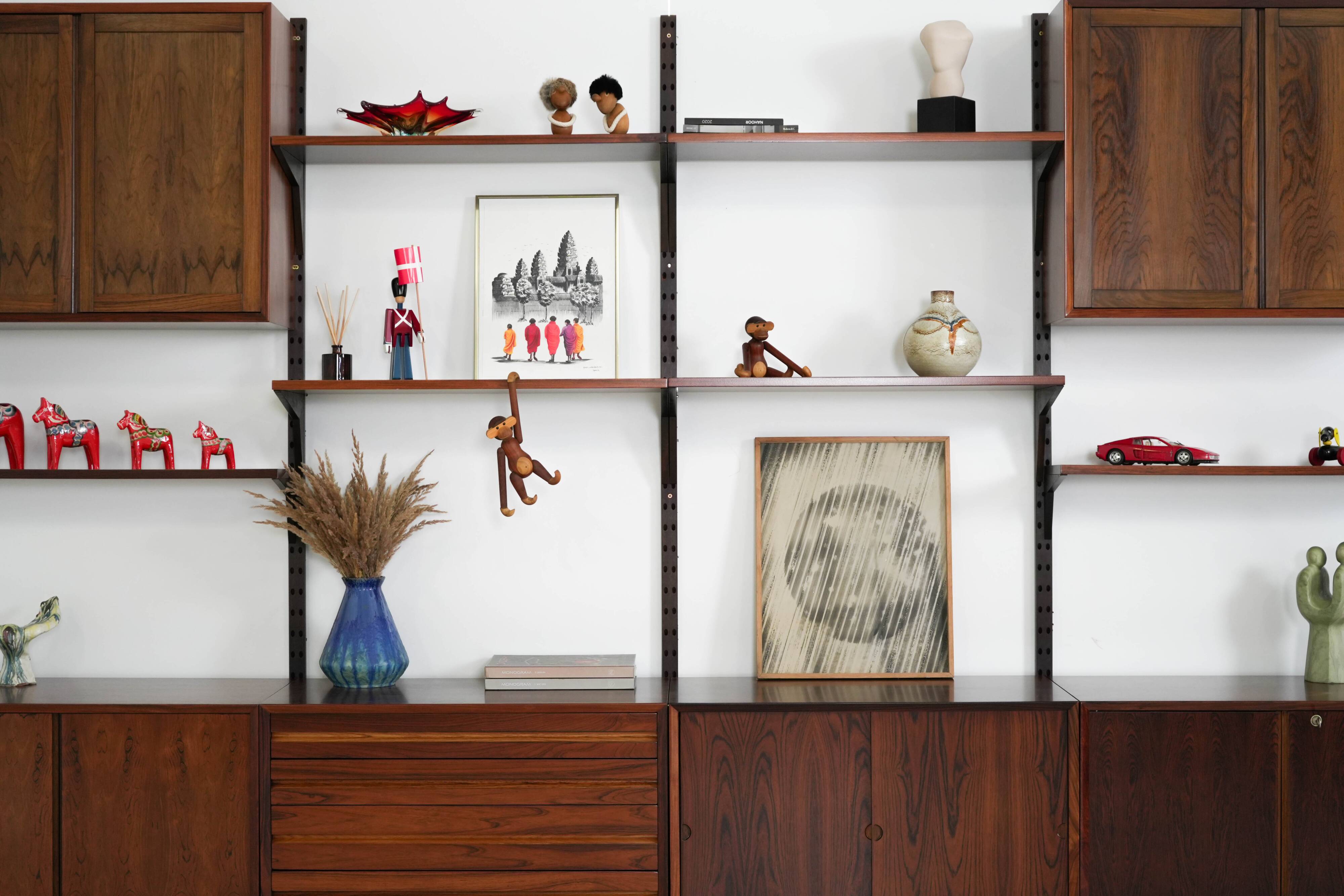 Modular shelving by Poul Cadovius, rosewood, 1970s