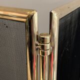 Brass and wire mesh firewall. french work. around 1970