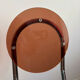 2 folding chairs Space Age plexiglass/steel round back/seat 1980s