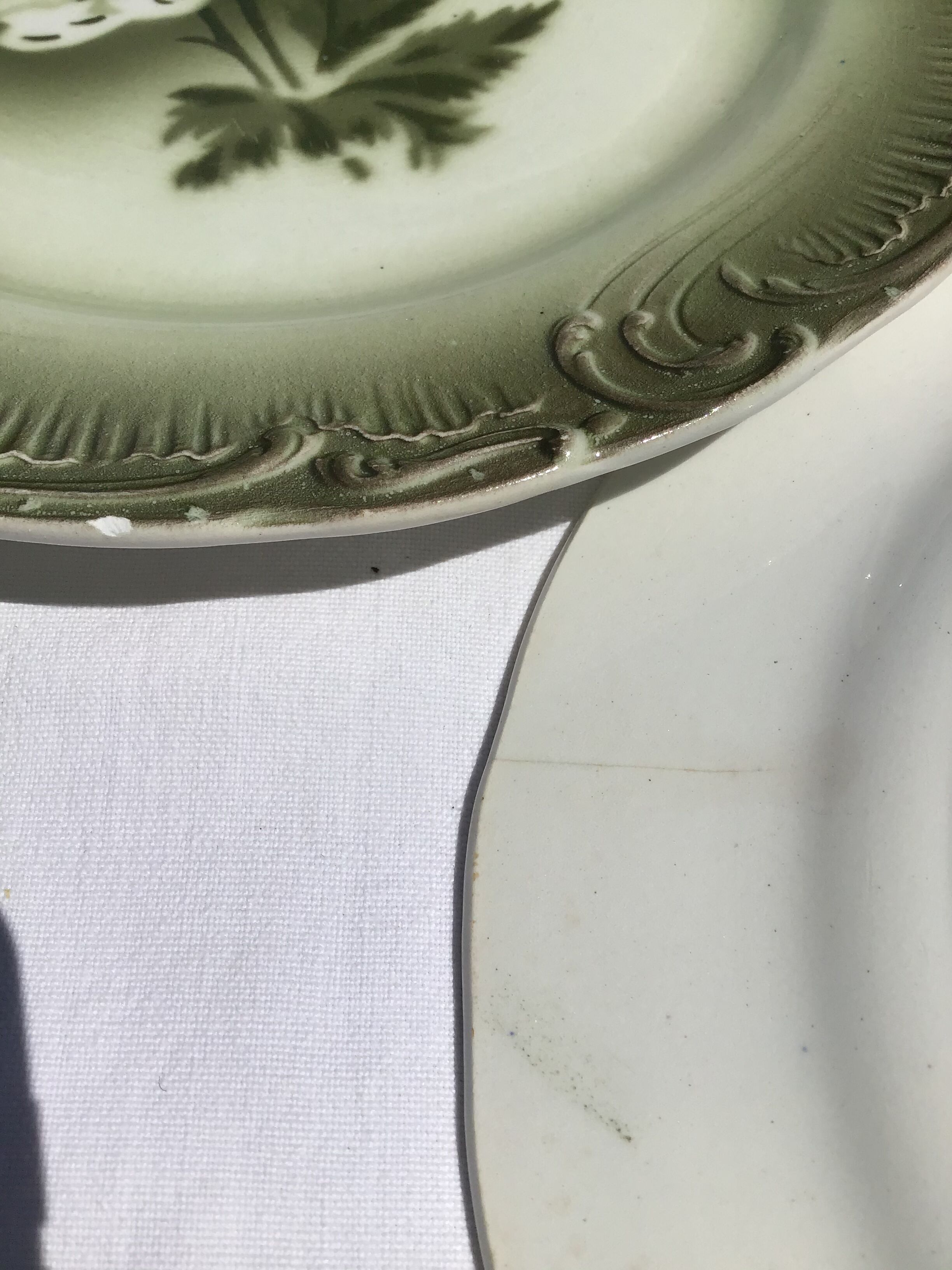 6 Gien dessert anemones opaque porcelain porcelain