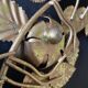 Chandelier crown 4 flames in golden metal