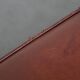 Pouf en cuir de mouton couleur cognac
