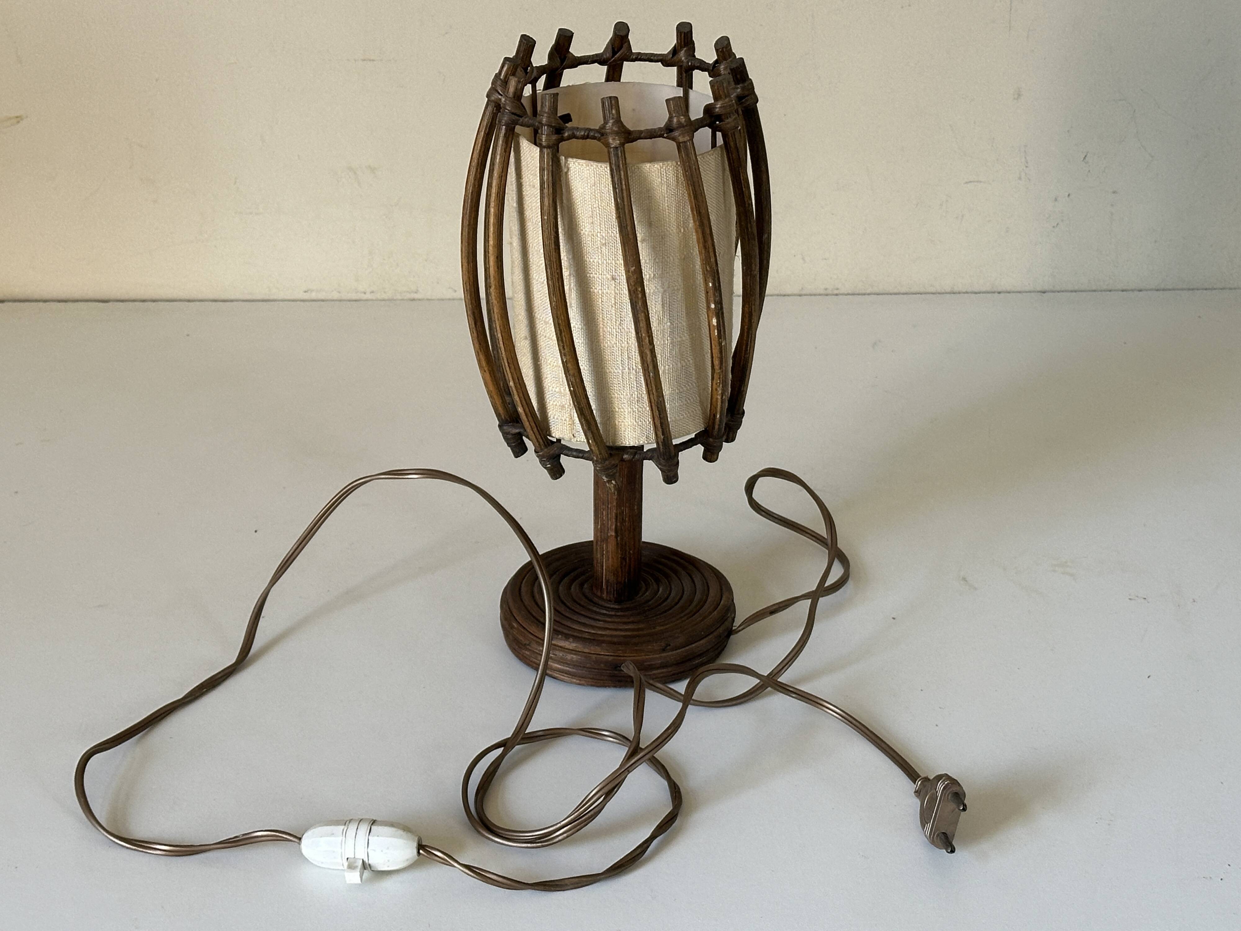 Vintage rattan lamp, 60s design