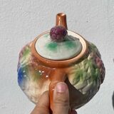 Romantic slip ceramic teapot
