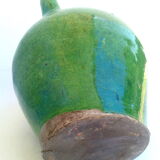 Green ceramic gargulette jug