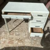 Bureau 1940 bois laqué vert amande