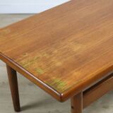 Scandinavian rectangular teak coffee table, 1960