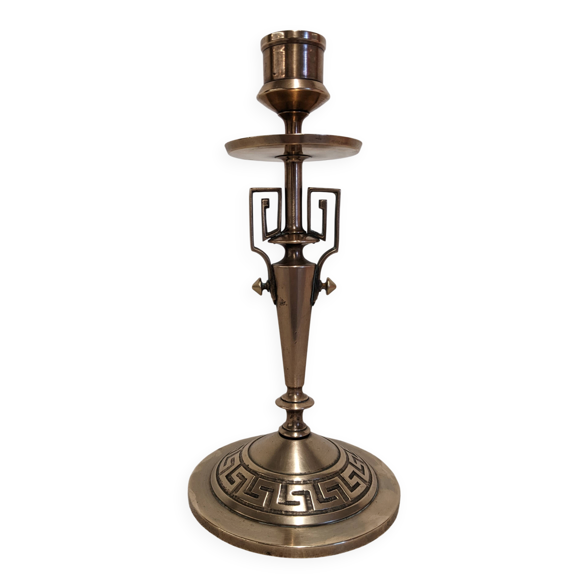 Art Deco bronze candlestick, France circa 1920