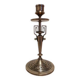 Art Deco bronze candlestick, France circa 1920