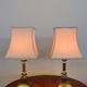 Lampes de chevet dorées, années 1970