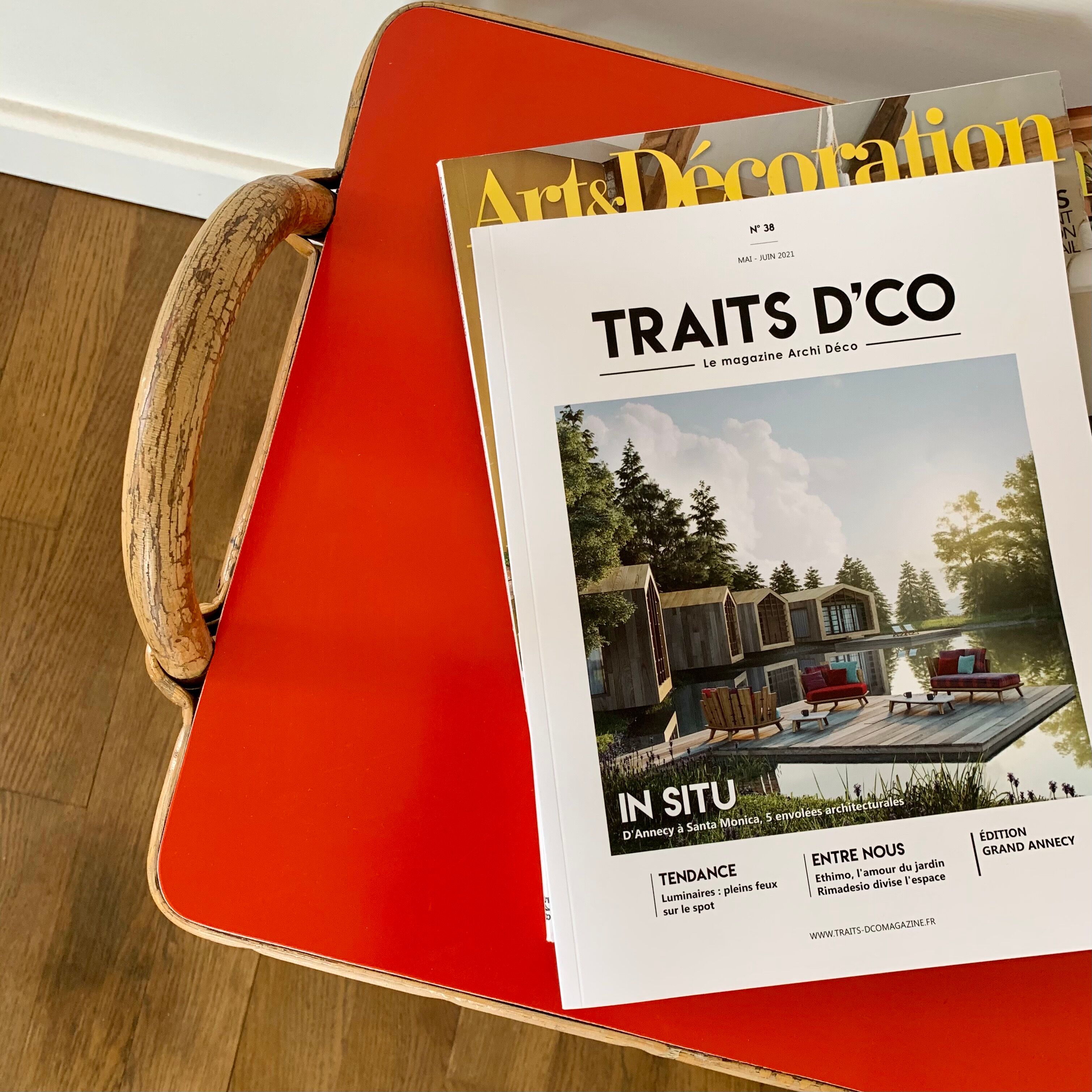 Vintage rattan coffee table