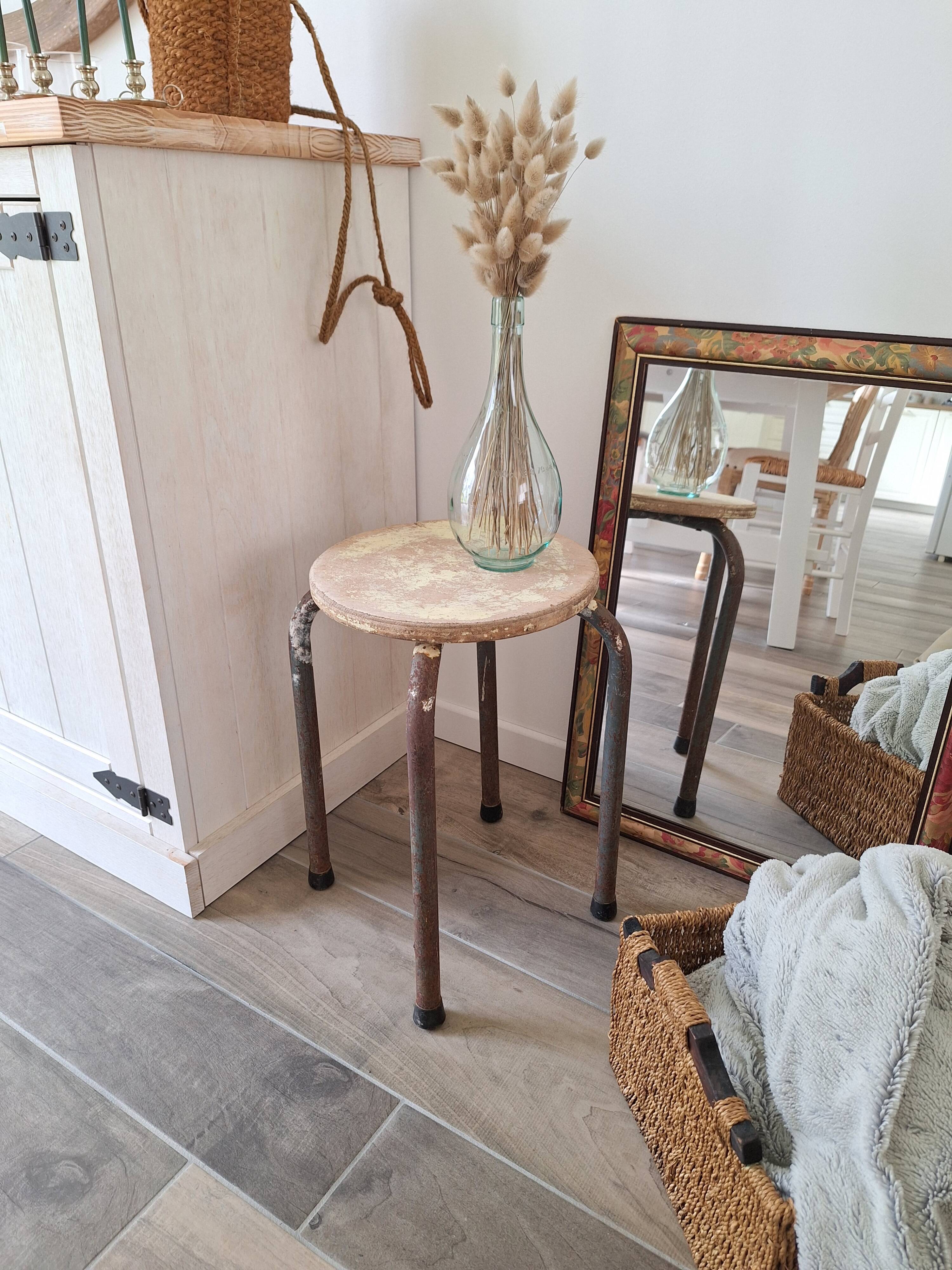 Vintage workshop school stool