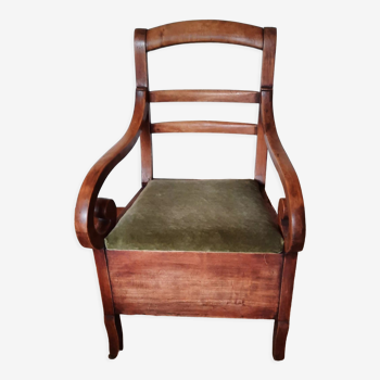 Fauteuil en noyer massif