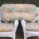 Vintage peacock rattan garden furniture