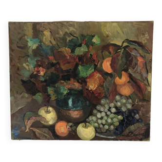 Painting still life fruits