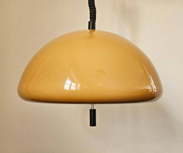 Midcentury Rare Pendant Guzzini, Luigi Massoni, Italy, 1970s