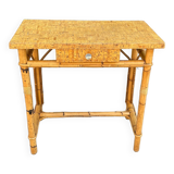 Console in cork and rattan
