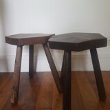 Set of 2 tripod stools