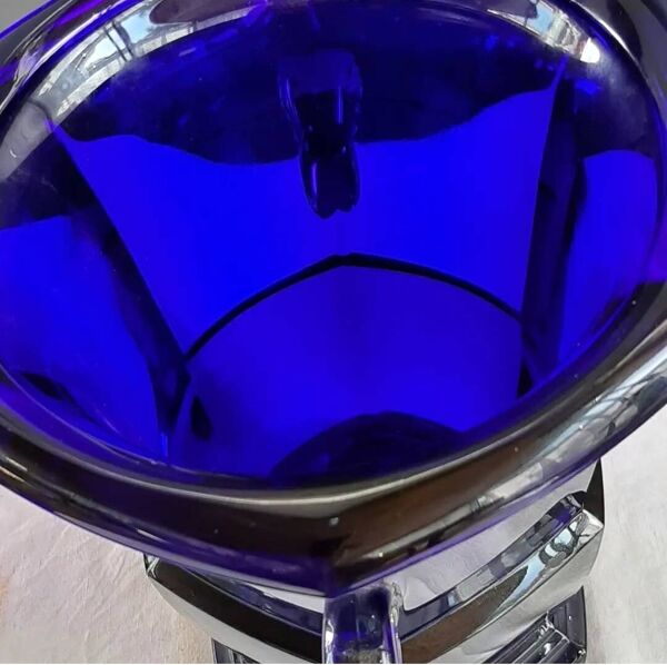 Seau a glacons verre bleu de bristol