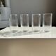 Lot de 4 verres à eau transparent torsadé H:12cm