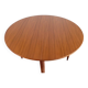 Scandinavian round extendable teak table
