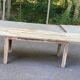 Large extendable Scandinavian dining table made of stripped solid acacia 160-26
