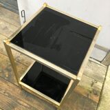Golden sofa tip double trays black opaline 1960