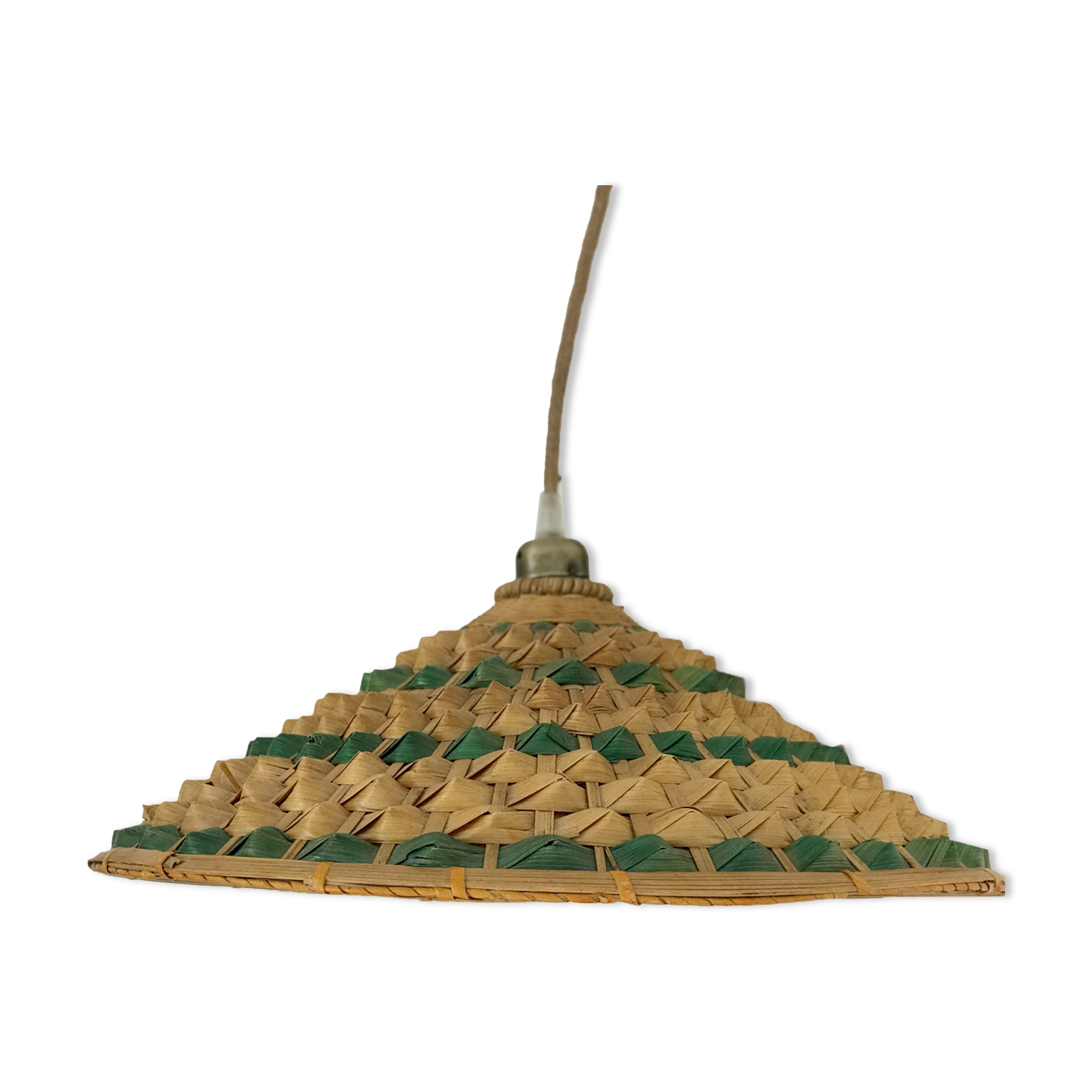 Japanese straw hat pendant lamp