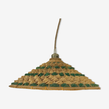 Japanese straw hat pendant lamp