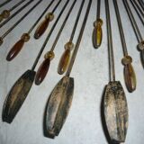 Round sun mirror with pearl rays and leaves