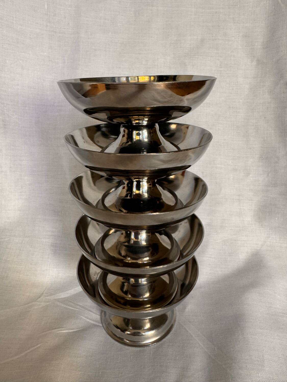 5 coupes à glace en acier inoxydable