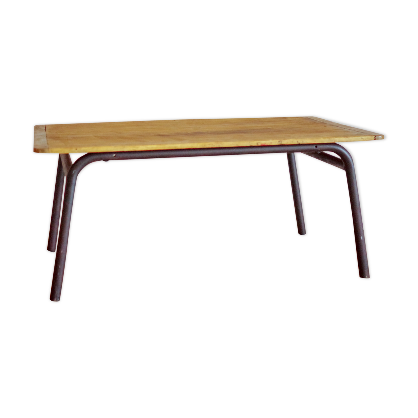 Vintage metal and wood coffee table 60