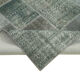 Handmade turkish overdyed 200 cm x 300 cm grey patchwork carpet