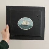 Maritime landscape, oil on thick wooden panel