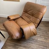 Fauteuil en cuir Marsala