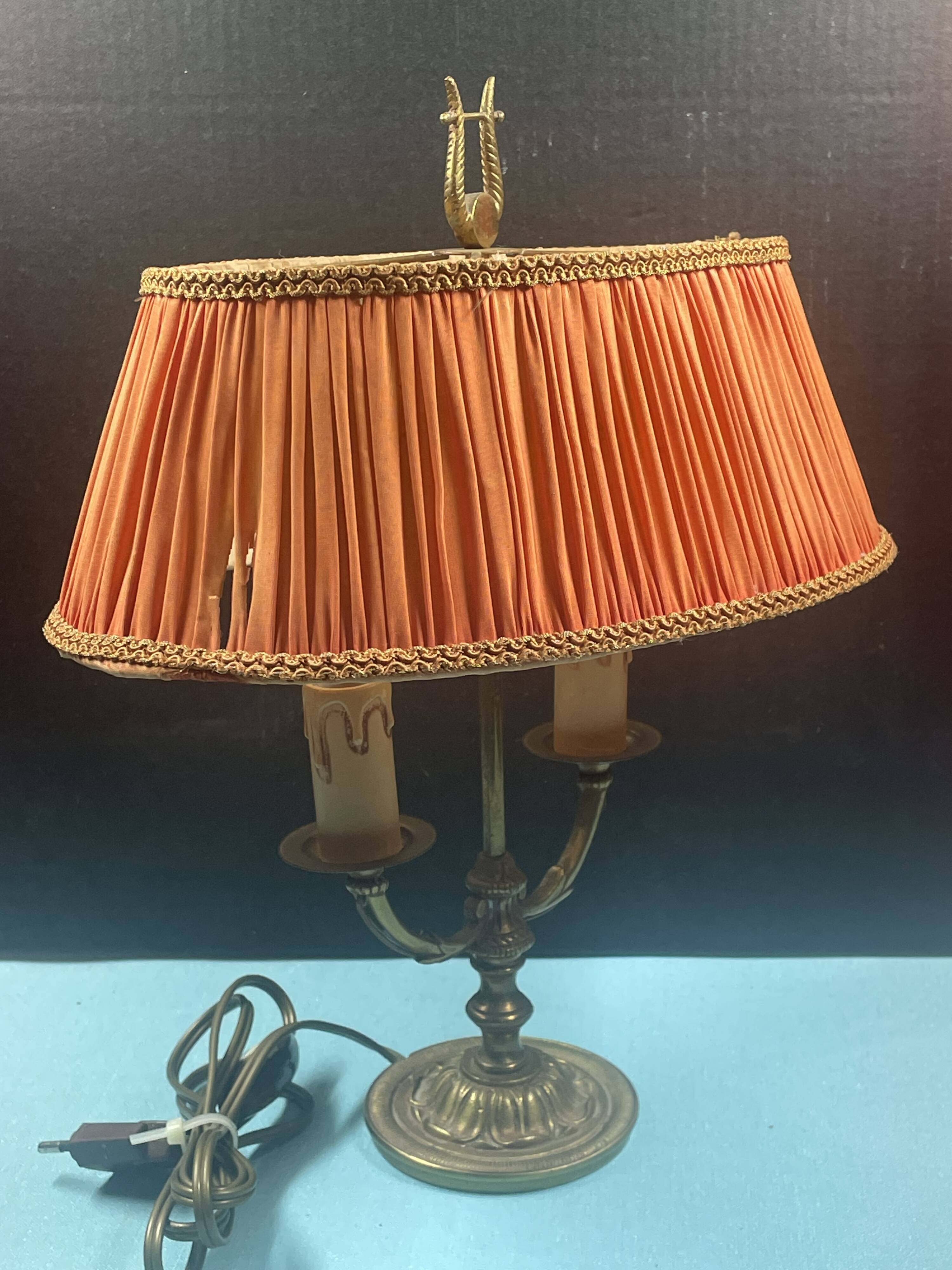 Pair of Bouillote lamp, lampshade to restore H 35 cm