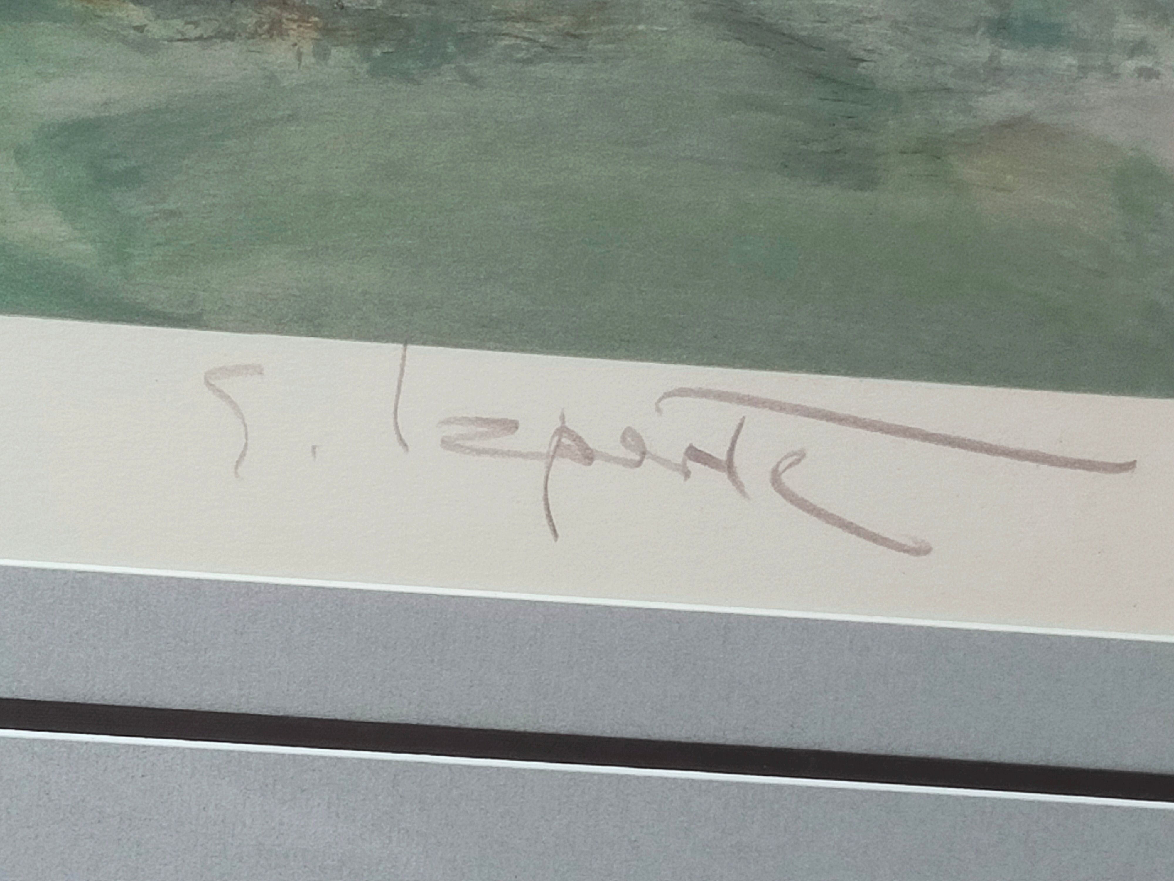 Georges Laporte lithograph signed and numbered landscape of